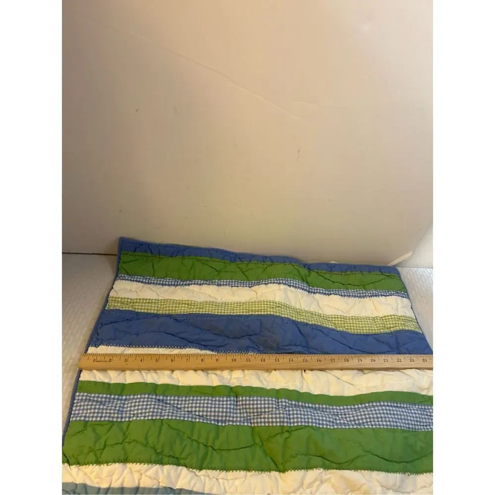 Pottery‎ barn pillow sham blue green stripes replacement 25